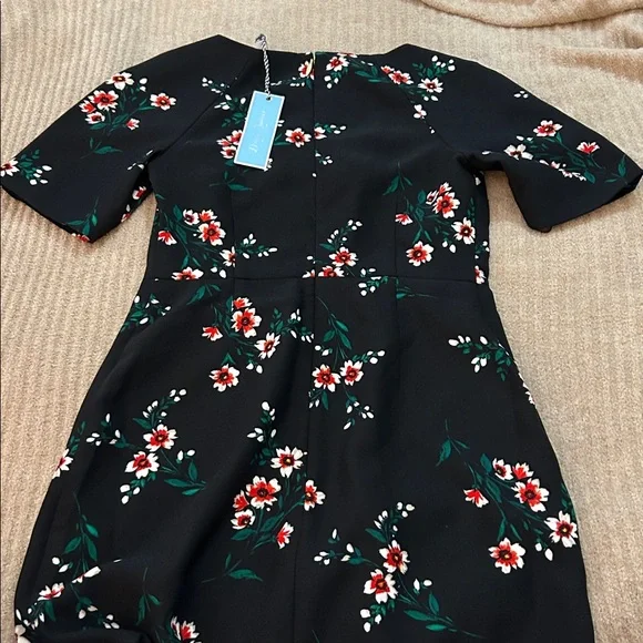 DRAPER JAMES Floral V-Neck Dress Black Multi size 0 new with tags - Picture 10 of 10